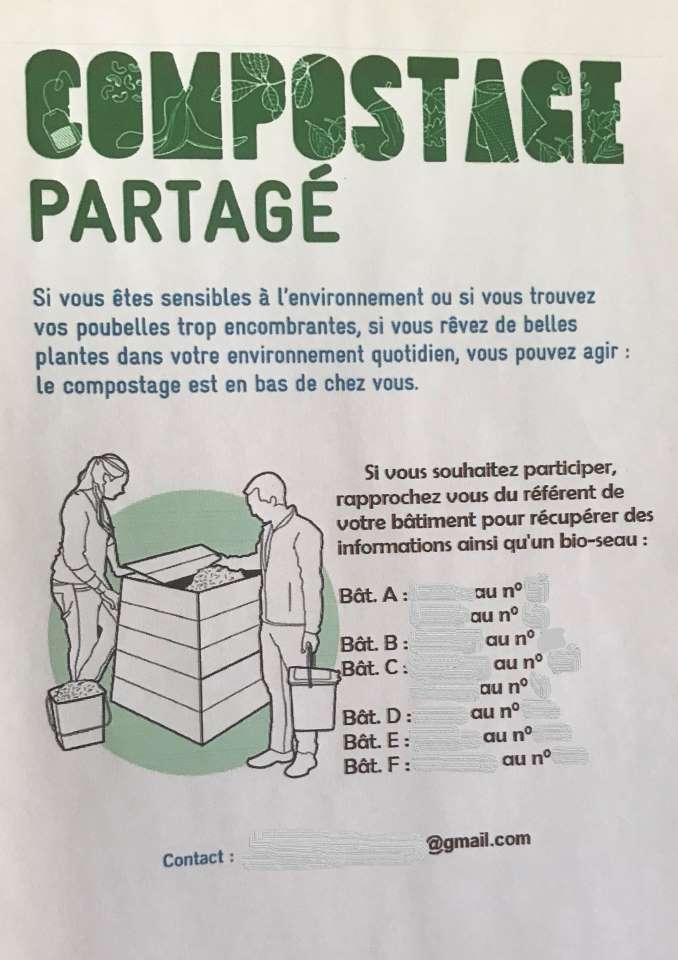 Compostage Partagé affiche - Appartement T2 Bègles