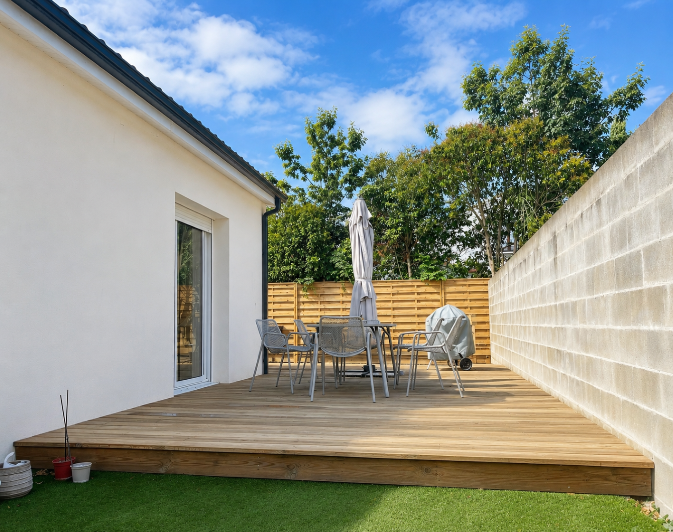 terrasse-Maison 110 m²  Portets